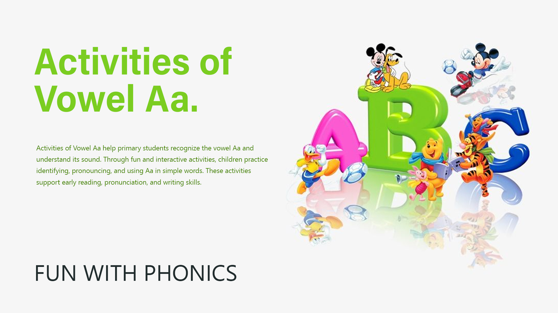 Activities of Vowel Aa