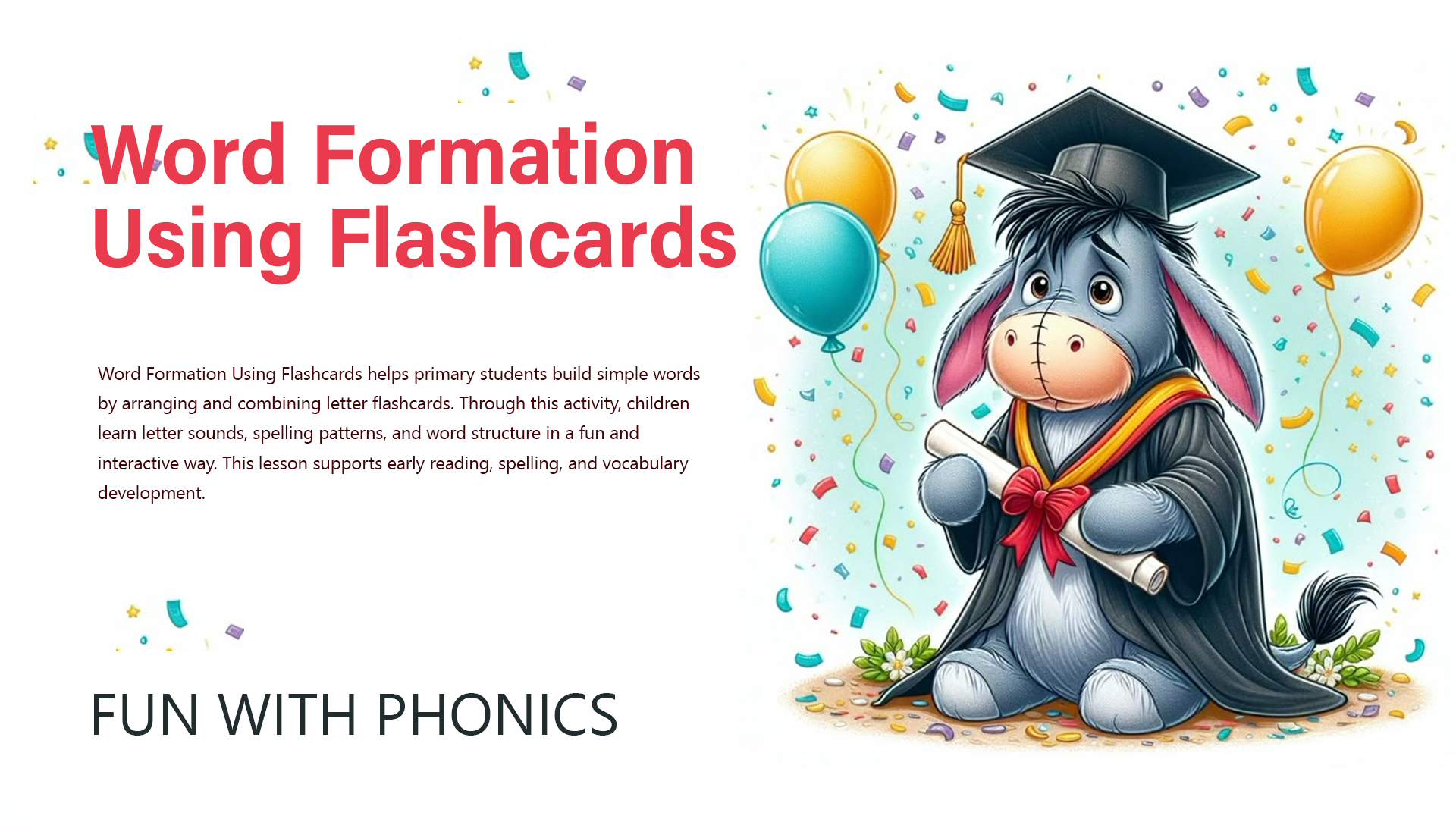 Word Formation Using Flashcards